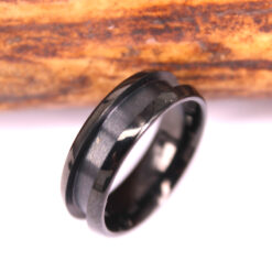 8mm Black Ceramic Ring Blank Core