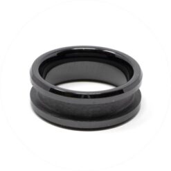 8mm Black Ceramic Ring Blank Core 7