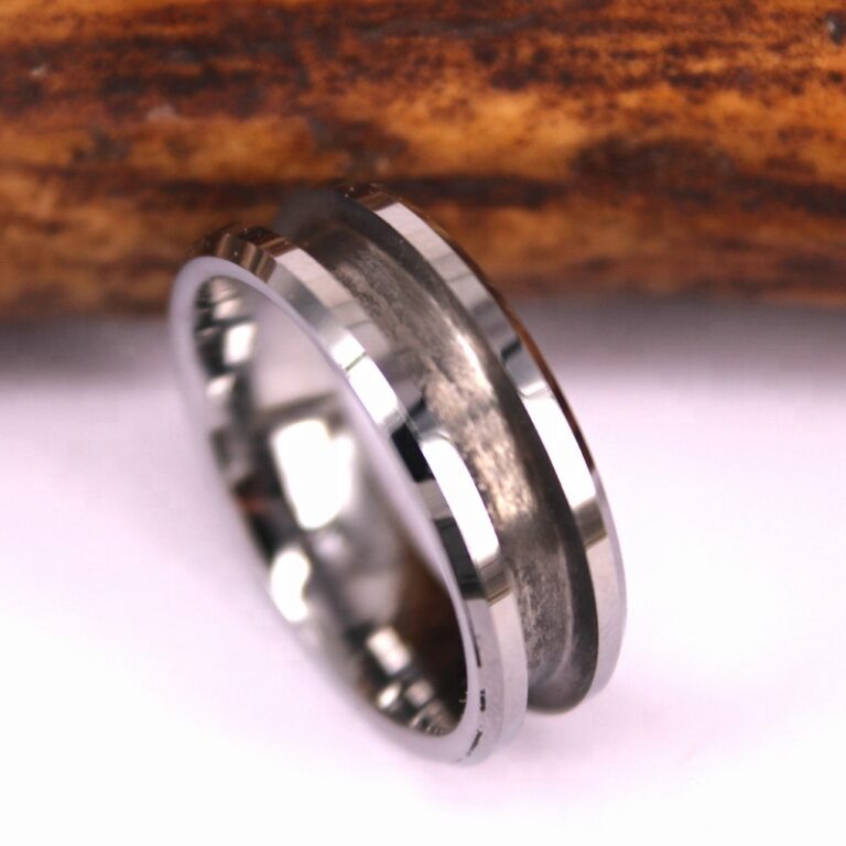 8mm Tungsten Ring Inlay With Channel