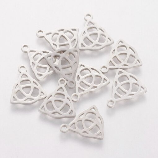 5 x 304 Stainless Steel Knot charm, knot pendant or earring findings - Image 2