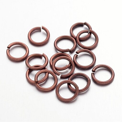 100 Pieces of Copper Coloured Brass Jump Rings 7mmx1mm - Image 2