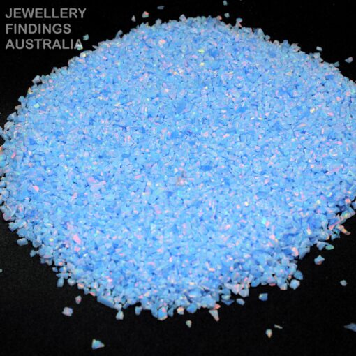 Cornflower Blue Crushed Opal Chips For Jewellery Inlays | Ring Making | Resin Art | Nail Art | Inlay | Pen Woodworking