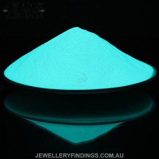 Turquoise (Blue/Green) Glow Pigment / Glow Powder for ring inlays, resins, ceramics and nail art