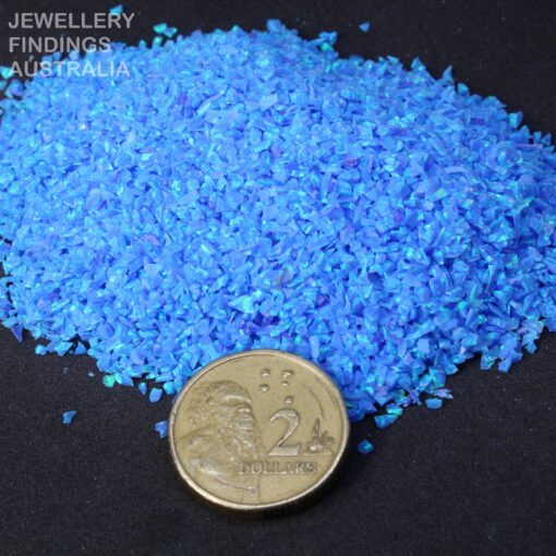 Blue Pacific Crushed Opal For Jewellery Inlays | Ring Making | Resin Art | Nail Art | Inlay | Pen Woodworking - Image 3