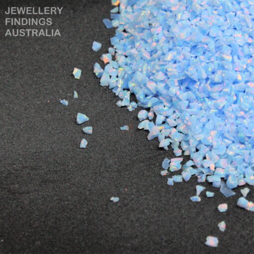 Cornflower Blue Crushed Opal Chips For Jewellery Inlays | Ring Making | Resin Art | Nail Art | Inlay | Pen Woodworking - Image 4