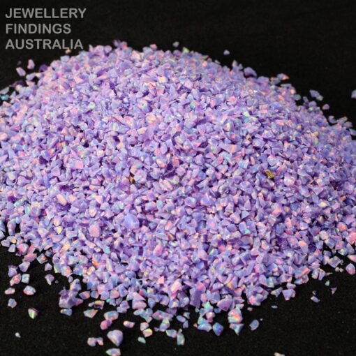 Multi Lavender Crushed Opal Chips For Jewellery Making, Ring Making, Resin Art, Nail Art, Inlay, Material Findings