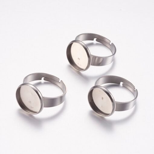 5 x 16mm tray adjustable ring base suitable for cabochons