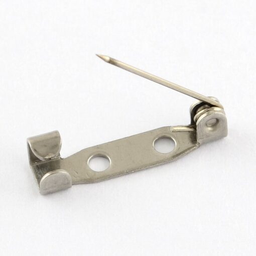 10 x Stainless Steel Pin Brooch Back Bar Findings, 19mmx5mmx5mm with a 0.8mm pin. - Image 3