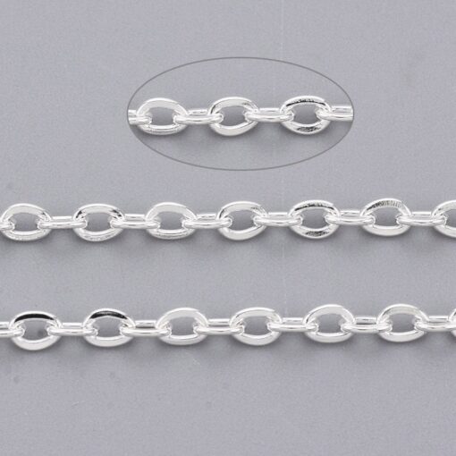 2m x Stainless Cable Chain Different Colours Available - Hypoallergenic, Link Sizes: 2.7mm long and 2mm wide, 0.4mm thick. - Image 6