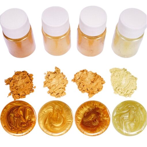 4 x Gold Coloured Mica Powder (Different Shades)