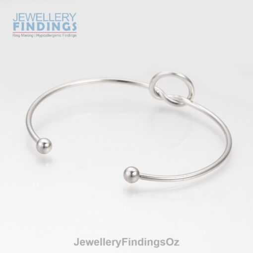 2 x Knotted Bangle 304 Stainless Steel for creating your designs or adding your favourite charms. - Image 3