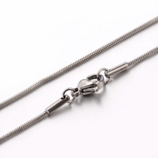 5 x 17.7 Inch (450mm) Stainless Steel Snake Chain complete with lobster clasp - Hypoallergenic