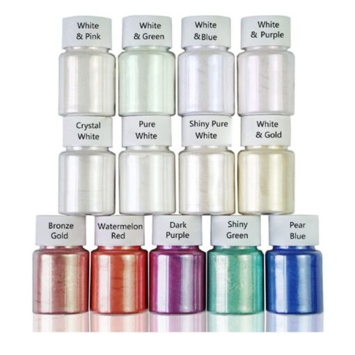 13 x Magic Aurora Resin Mica Pearlescent Pigments and Colorants for Resin and Jewellery Making