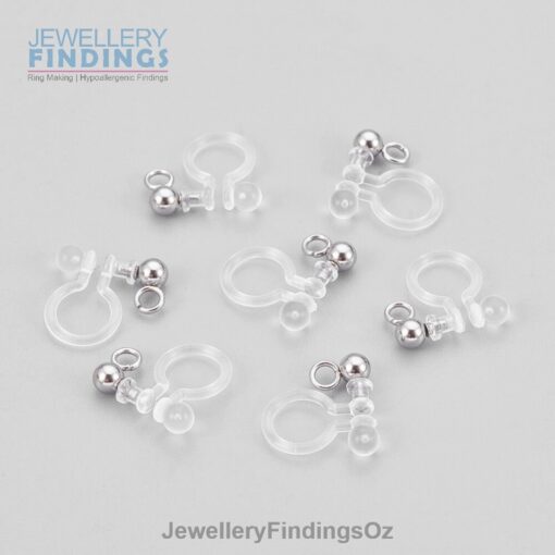 5 Pairs (10 pieces) 304 Stainless Steel U Shaped Clip-on Earring Findings - Image 2