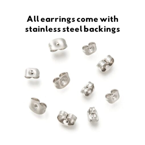 10 Pairs (20 posts) 18mm Stainless Steel Cabochon Setting Earring Stud Posts Hypoallergenic - Image 3